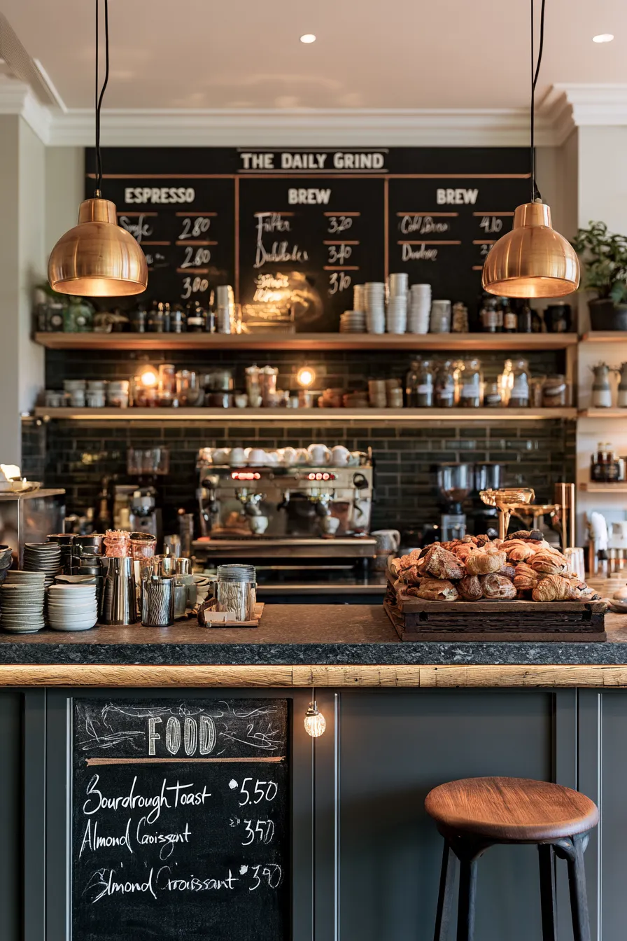 Midjourney V8.2 take with two BREW boards and the croissant listed twice at different prices