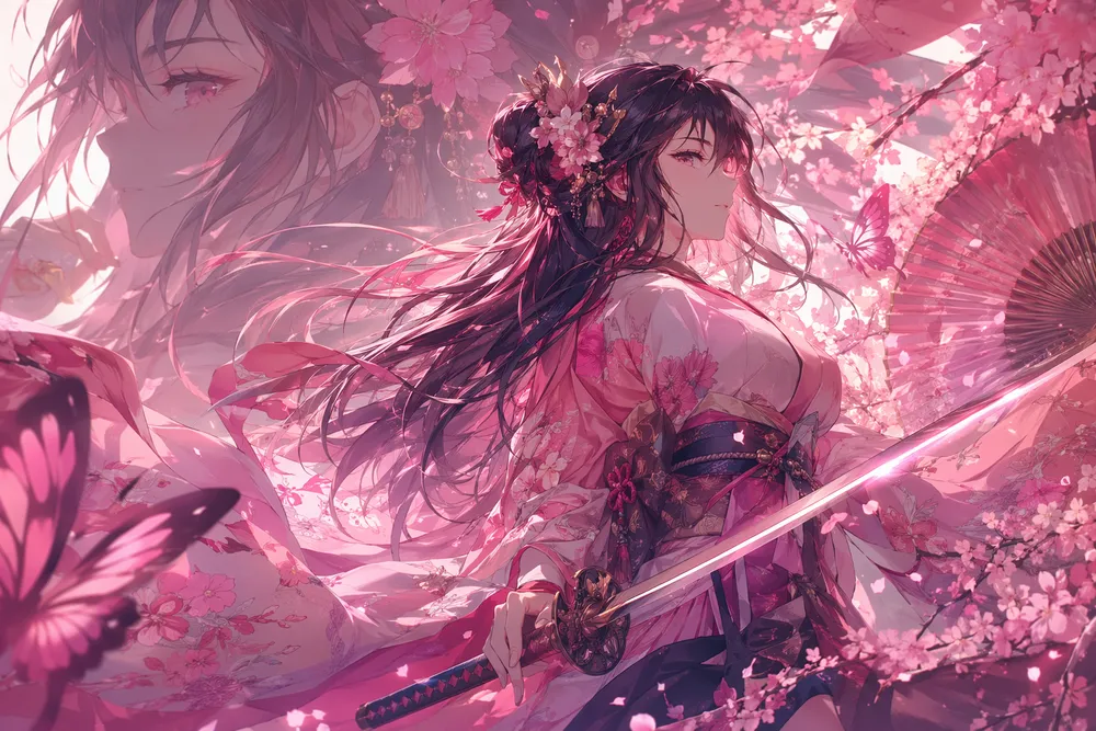 Contoh gaya tersendiri Sakura Studio yang dicipta di CreateVision AI