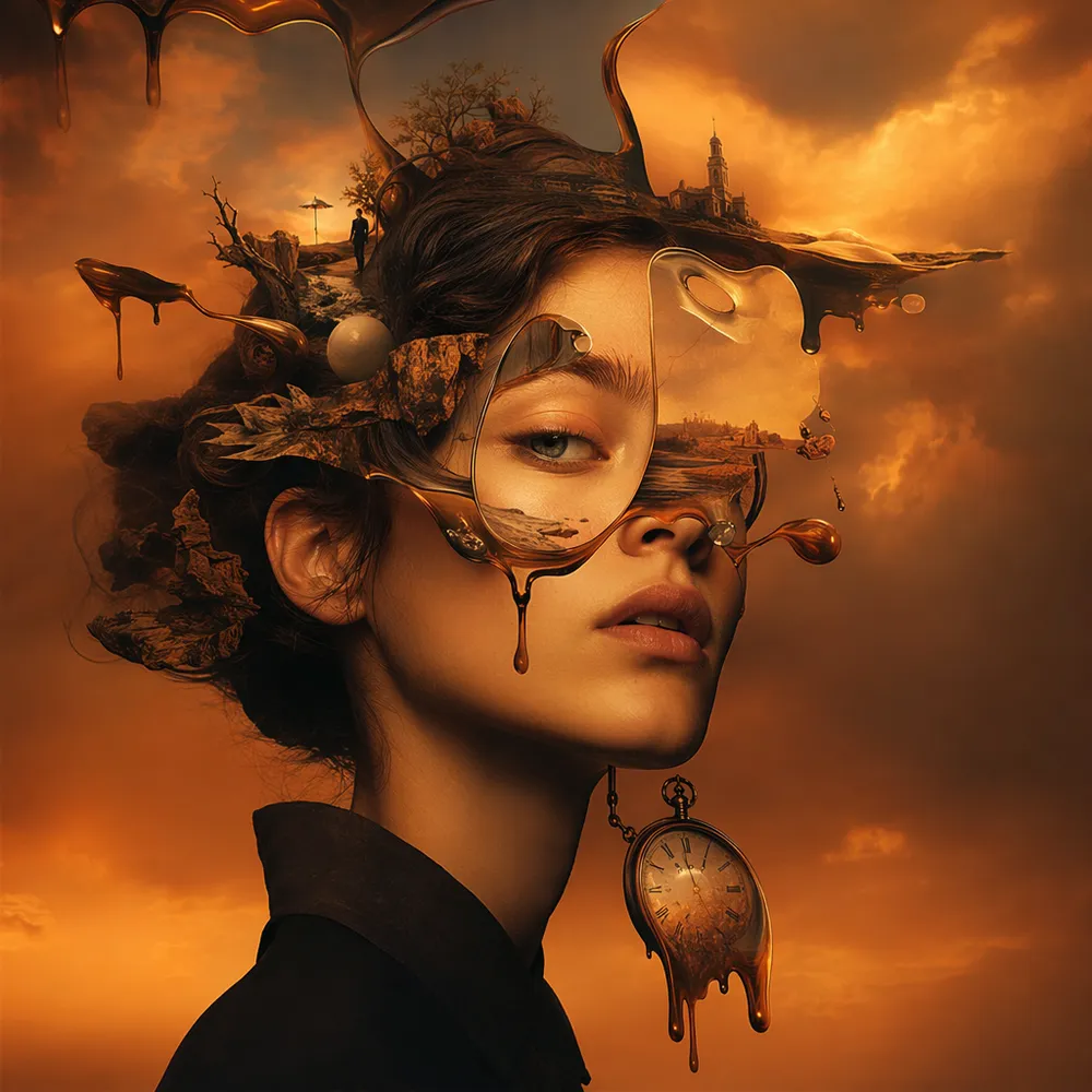Contoh gaya tersendiri Dalí yang dicipta di CreateVision AI
