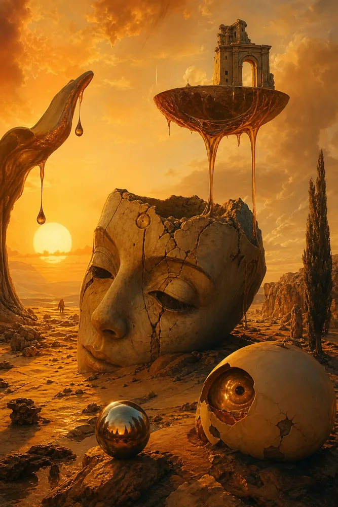 Contoh gaya tersendiri Dalí yang dicipta di CreateVision AI