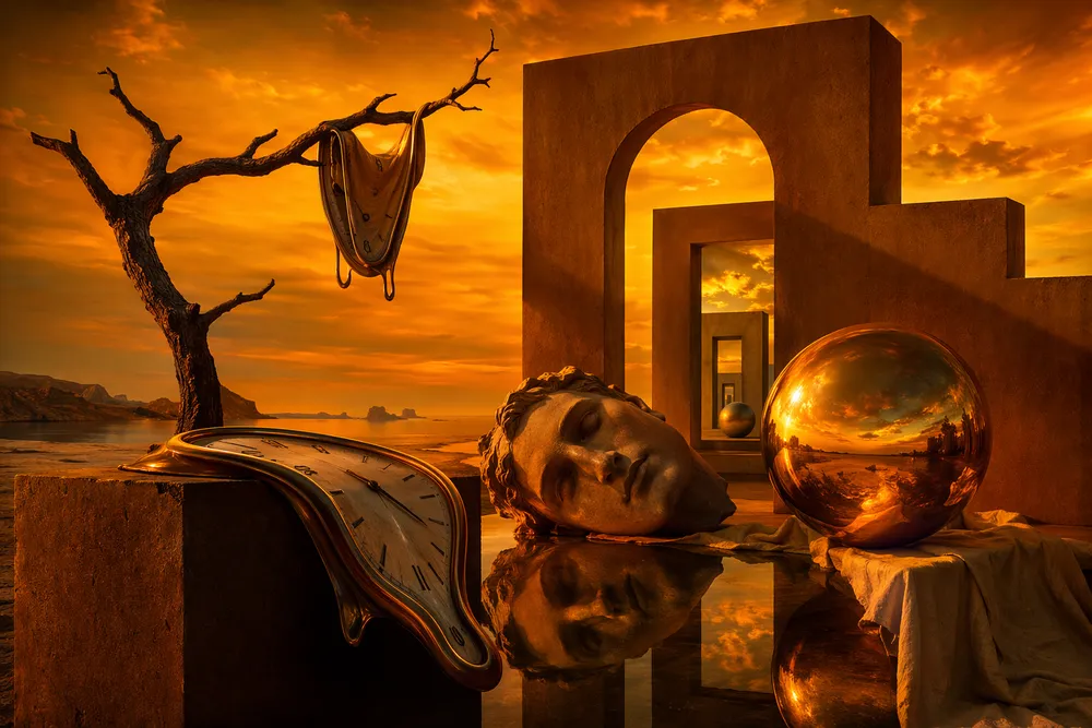 Contoh gaya tersendiri Dalí yang dicipta di CreateVision AI