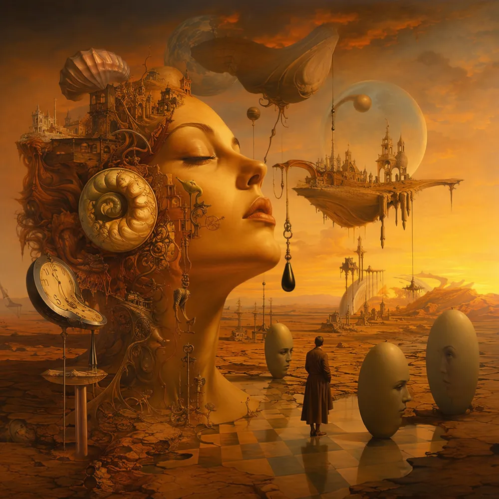 Contoh gaya tersendiri Dalí yang dicipta di CreateVision AI