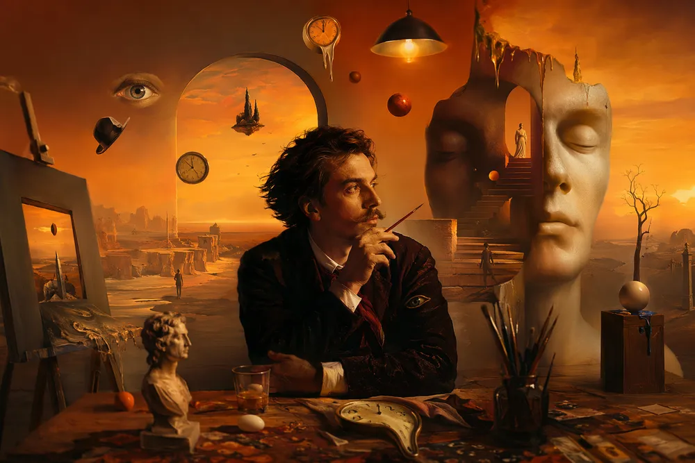 Contoh gaya tersendiri Dalí yang dicipta di CreateVision AI