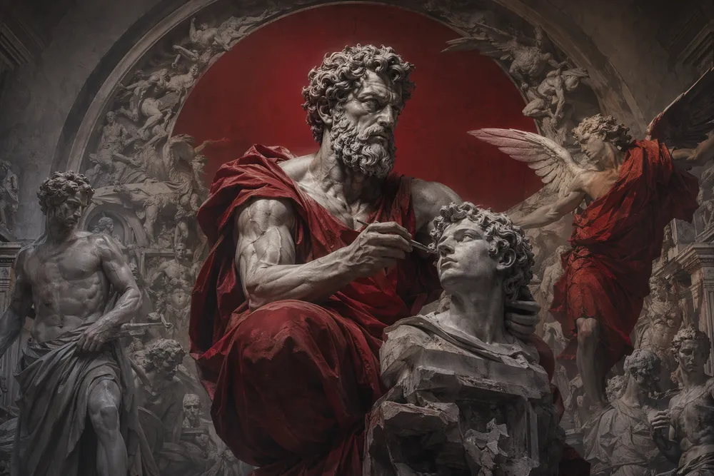 Contoh gaya tersendiri Michelangelo yang dicipta di CreateVision AI