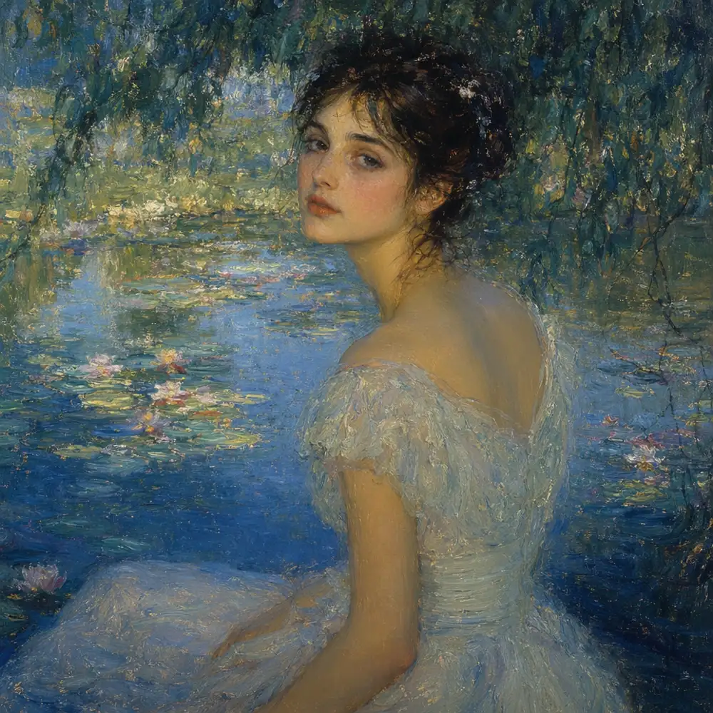 Monet signature style example created on CreateVision AI