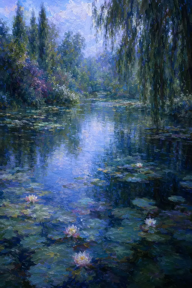 Monet signature style example created on CreateVision AI