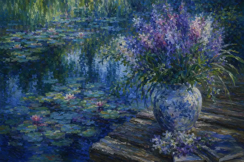 Monet signature style example created on CreateVision AI