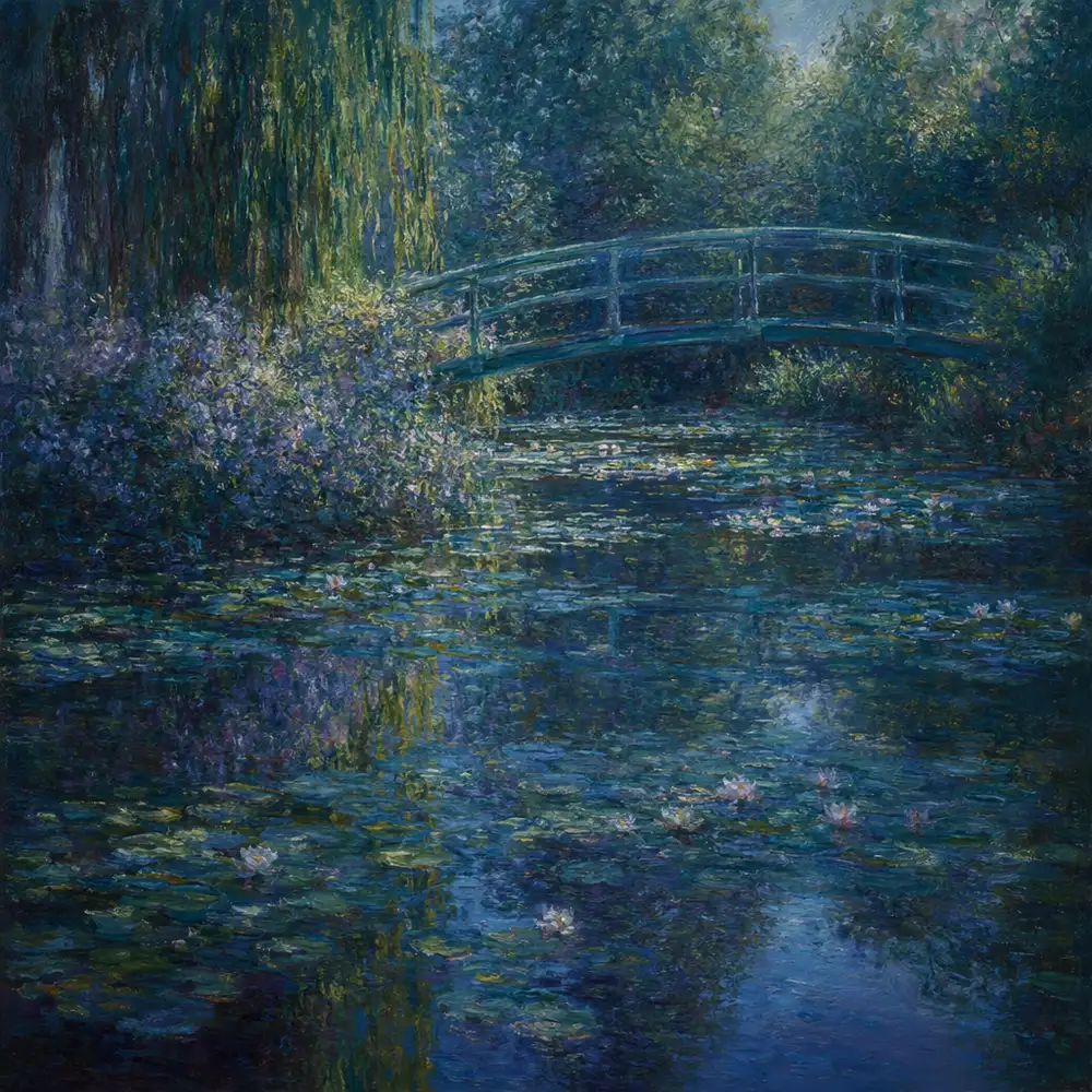 Monet signature style example created on CreateVision AI