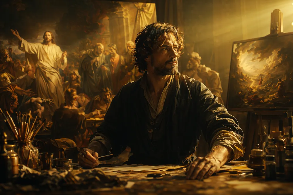 Contoh gaya tersendiri Rembrandt yang dicipta di CreateVision AI