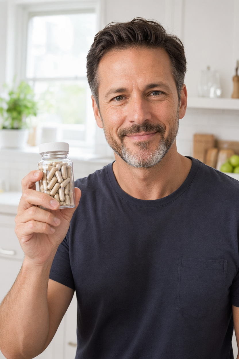 AI avatar of a wellness creator presenting supplements