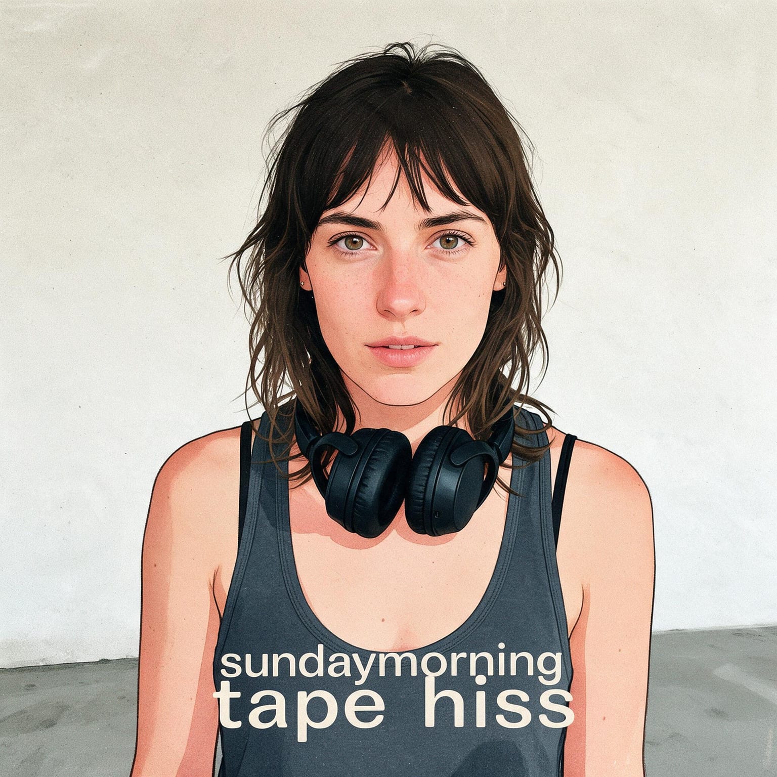Finished Lo-fi album cover made from the same photo with the artist name and title