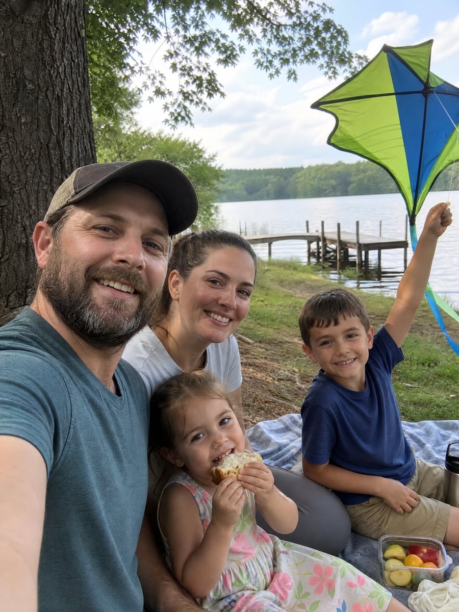 Photo of a family day out