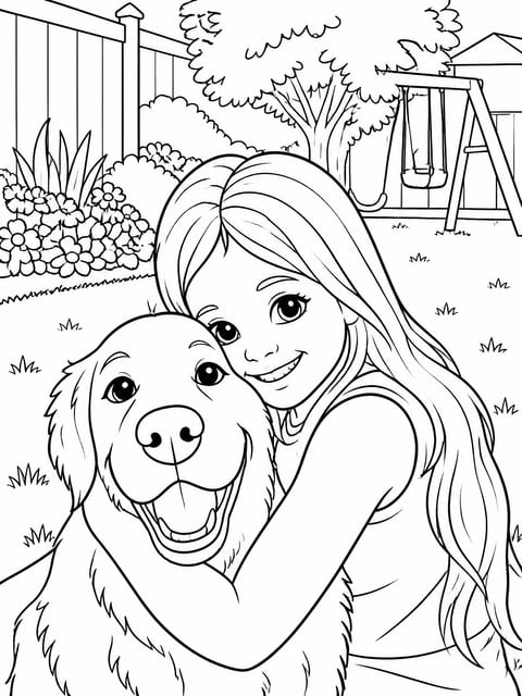 Cartoon coloring page style example