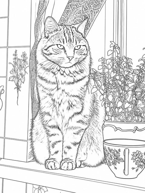 Detailed (adults) coloring page style example