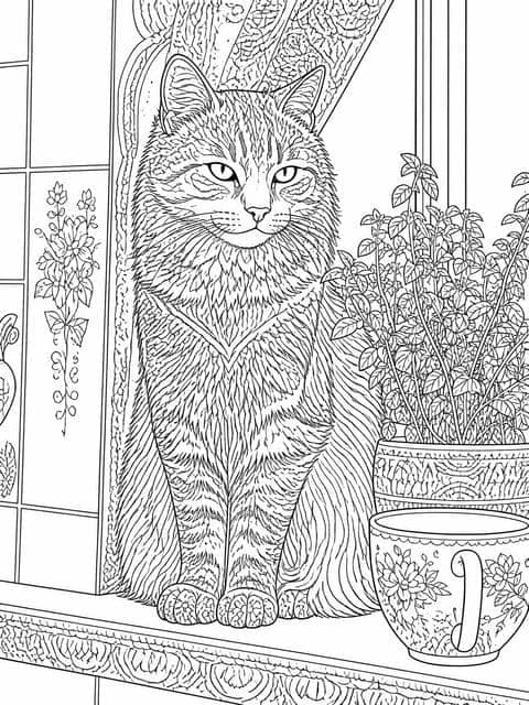 Mandala patterns coloring page style example