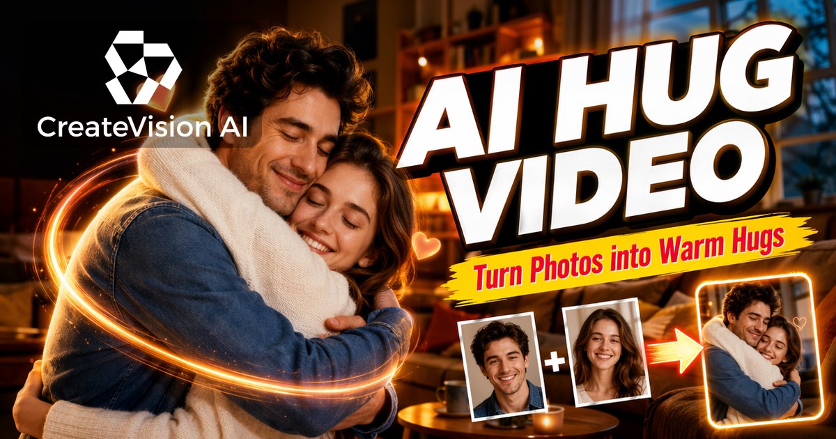 Hug Offer Visual Example AI Hug Video Generator — Free Heartfelt Hug Maker | CreateVision AI