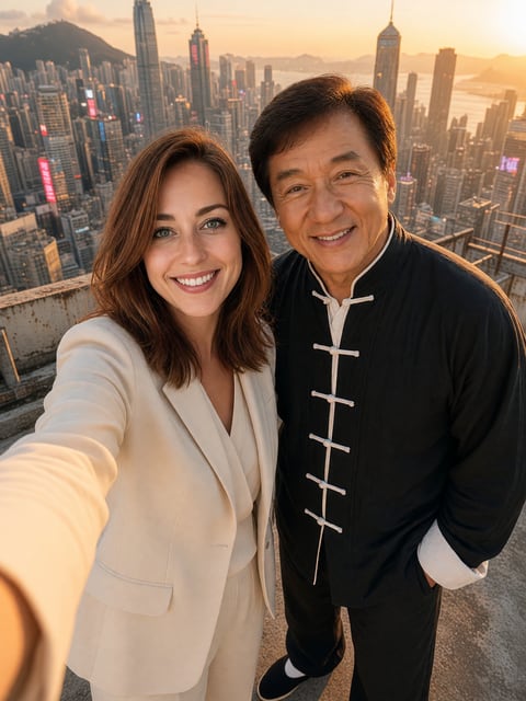 Rooftop with Jackie Chan