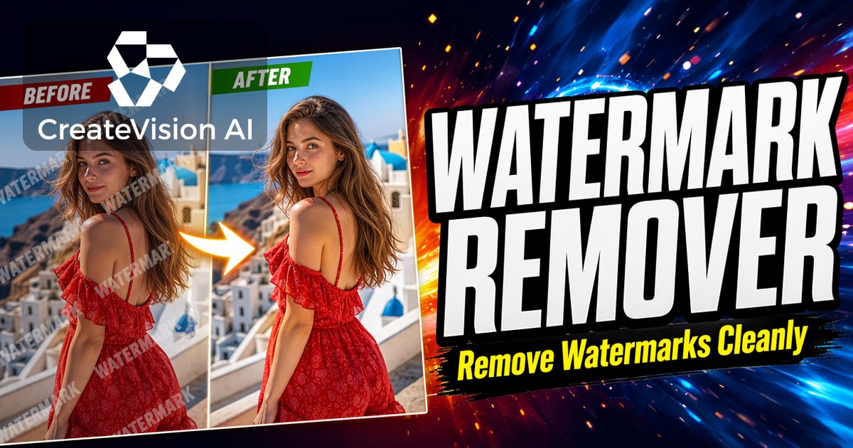 AI Watermark Remover - Free Remove Watermarks | CreateVision AI