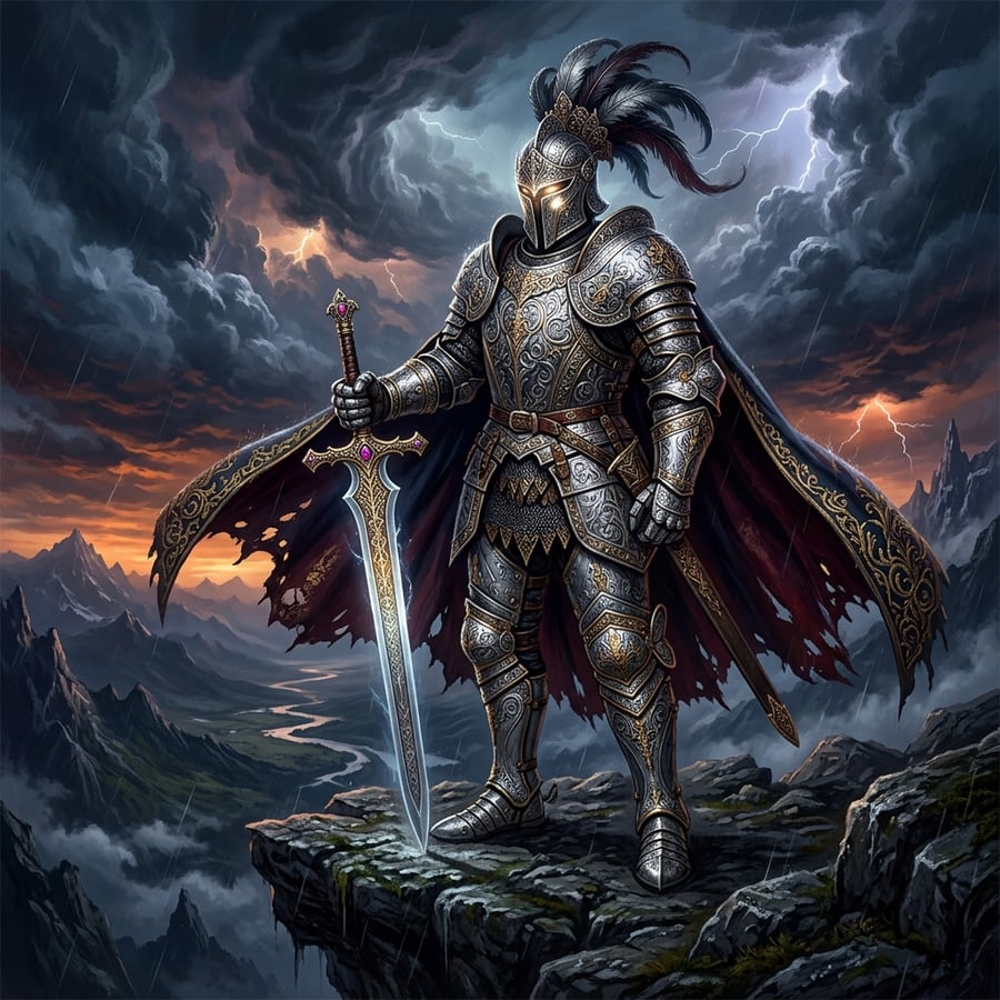 Test 3 — Detail & style: an engraved fantasy armor concept — Nano Banana 2 (beta)