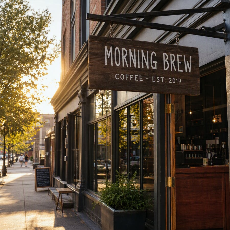 Test 1 — Text rendering: a storefront sign with exact wording — GPT Image 2