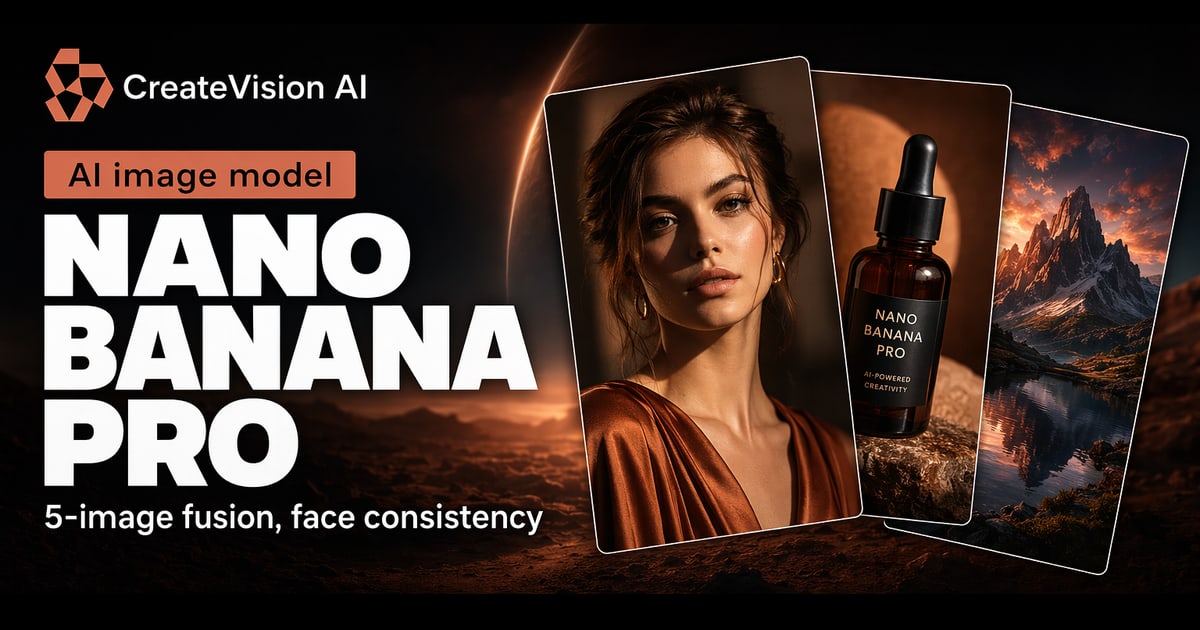 Generador de imágenes con IA Nano Banana Pro Official | CreateVision AI