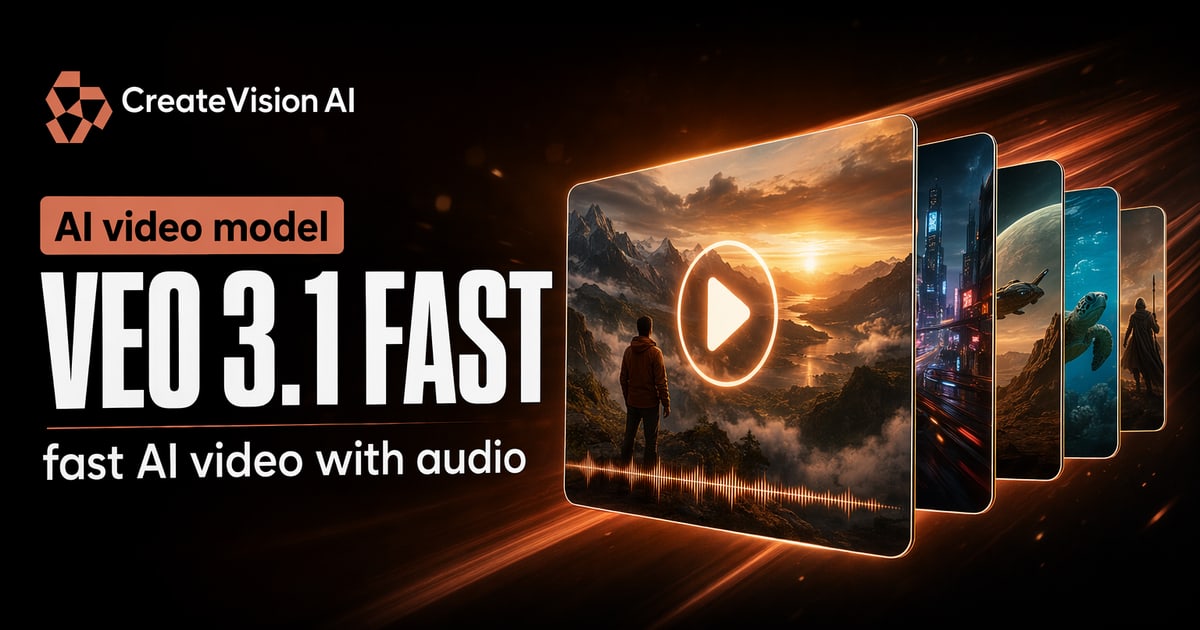 Veo 3.1 Fast AI Video Generator | CreateVision AI
