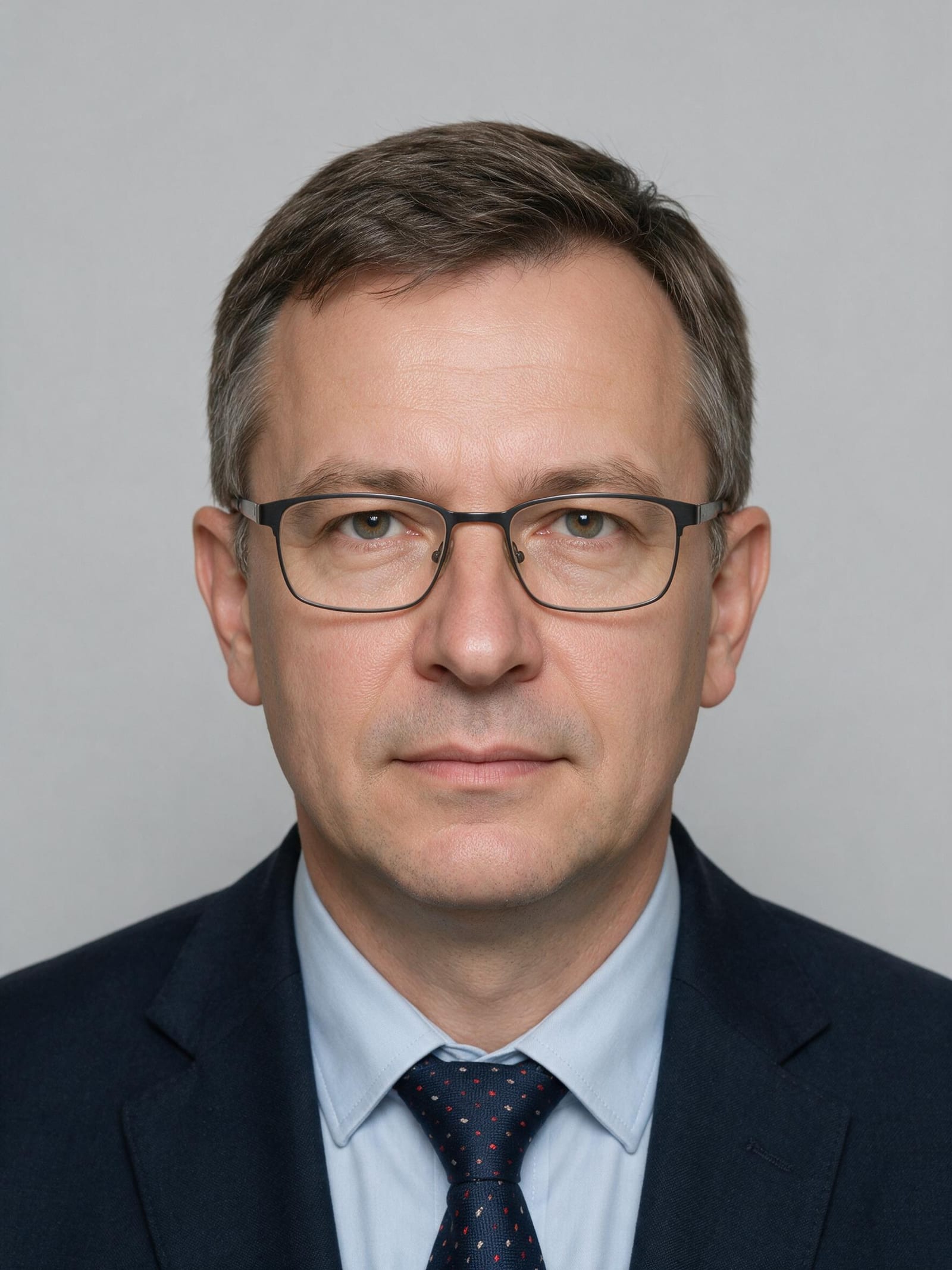 AI ID photo example — schengen visa passport-style picture with correct size and background