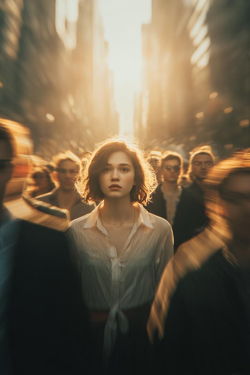 Cinematic Conceptual Portrait with Radial Motion Blur - AI Prompt ...