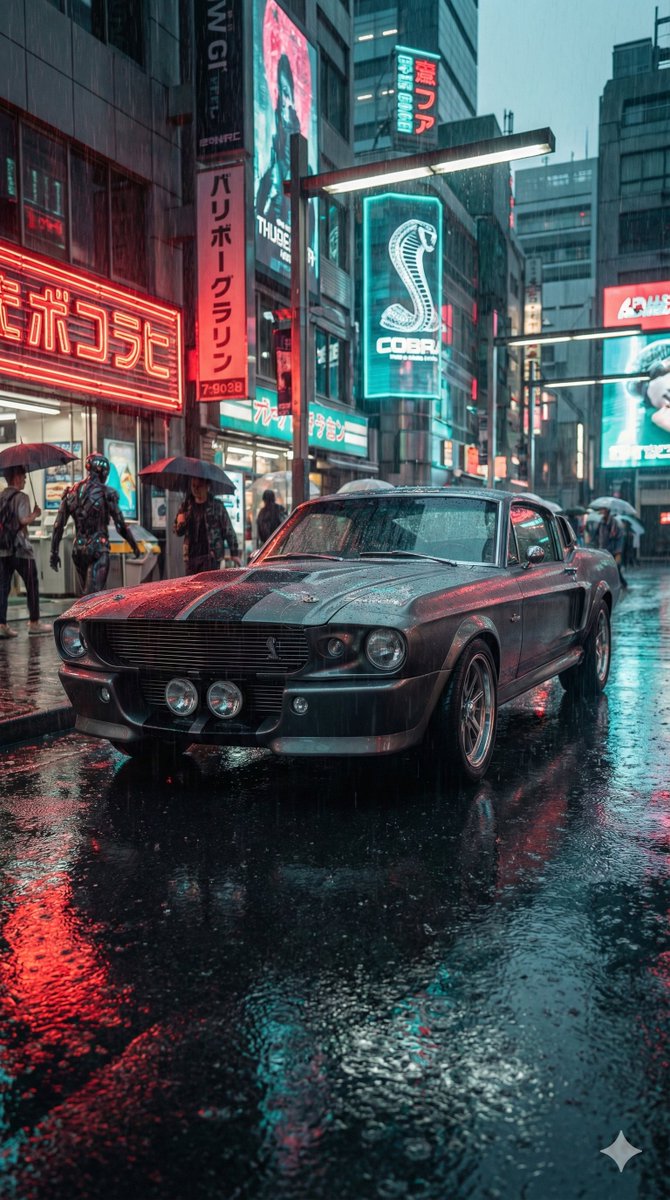 السايبربانك AI prompt example — Cyberpunk Muscle Car Cinematic Prompt