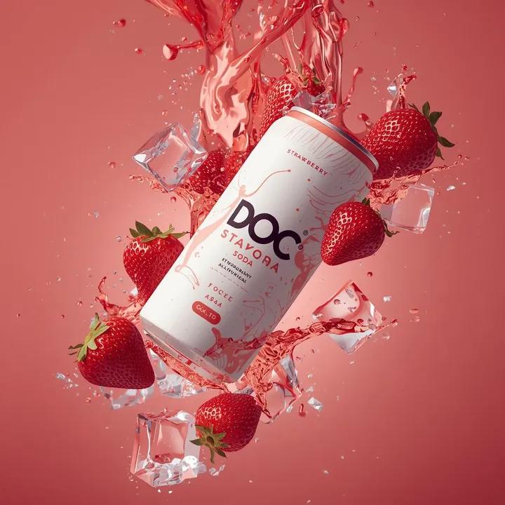 Hyper-photorealistic soda can product advertisement prompt