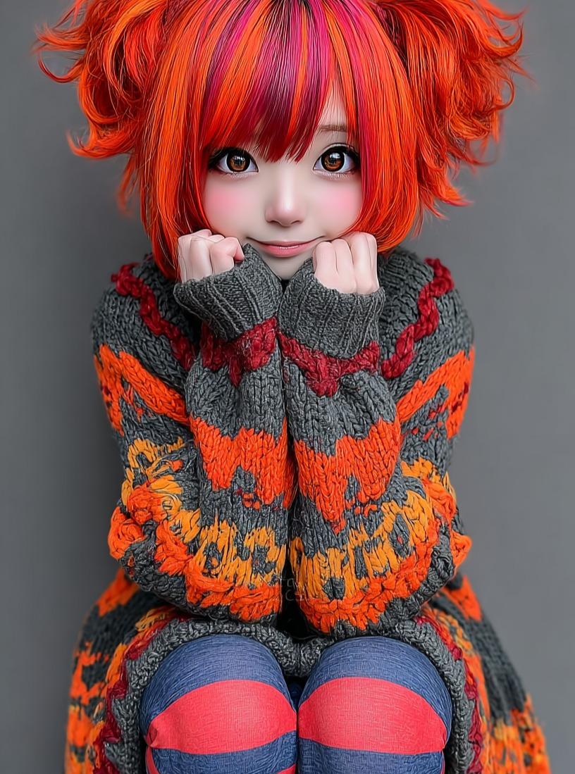 অ্যানিমে AI prompt example — Kawaii Doll Magical Realism Character Portrait Prompt