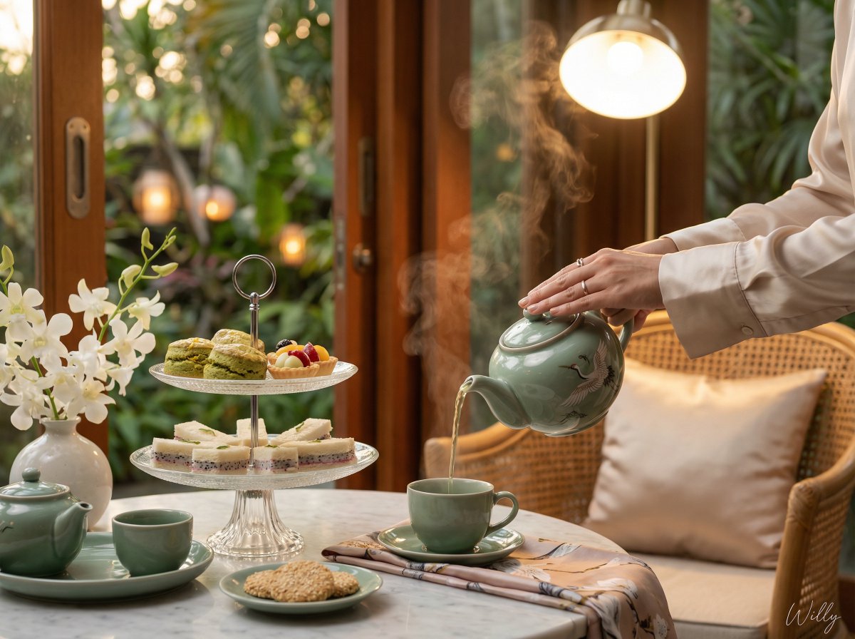 Tea Scene Photorealistic Vietnamese Afternoon Tea Scene - AI Prompt | CreateVision