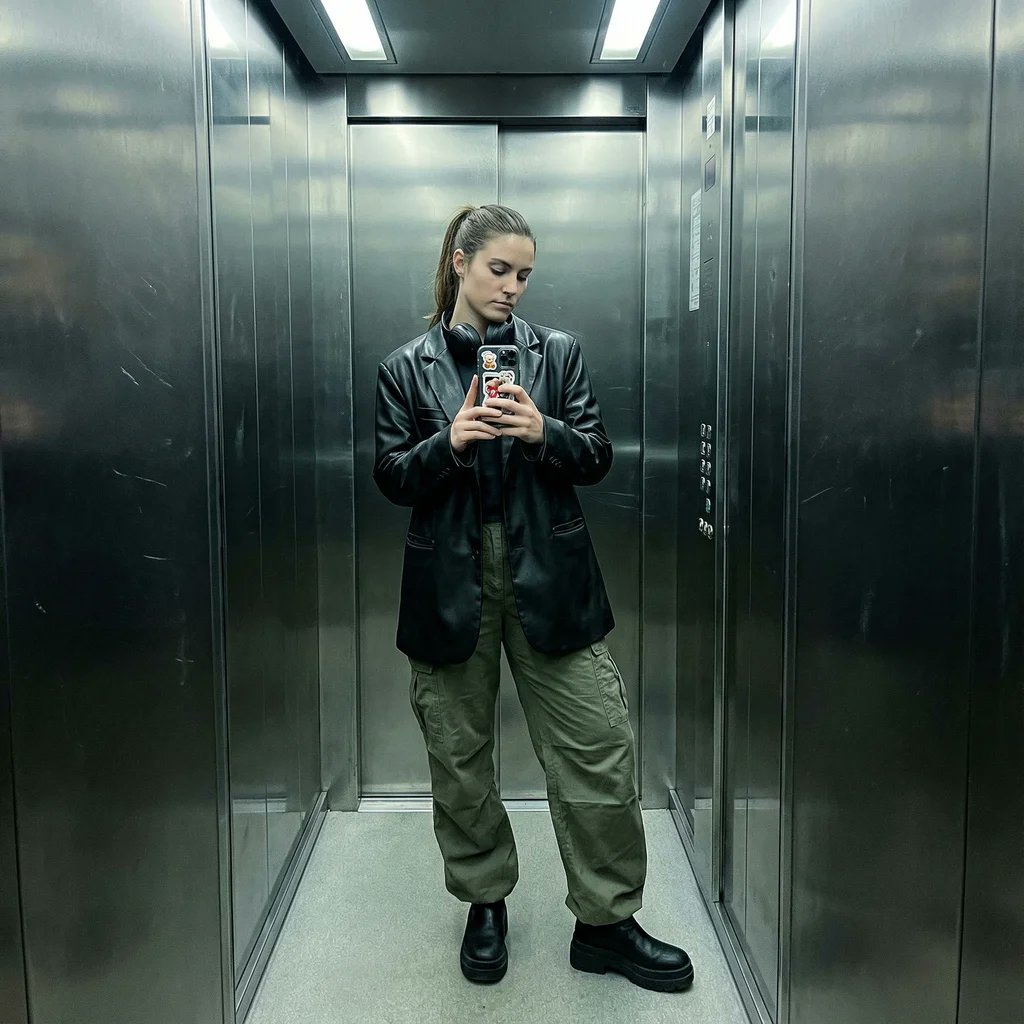 Gestructureerde prompt voor smartphone spiegelselfie in lift - AI ...