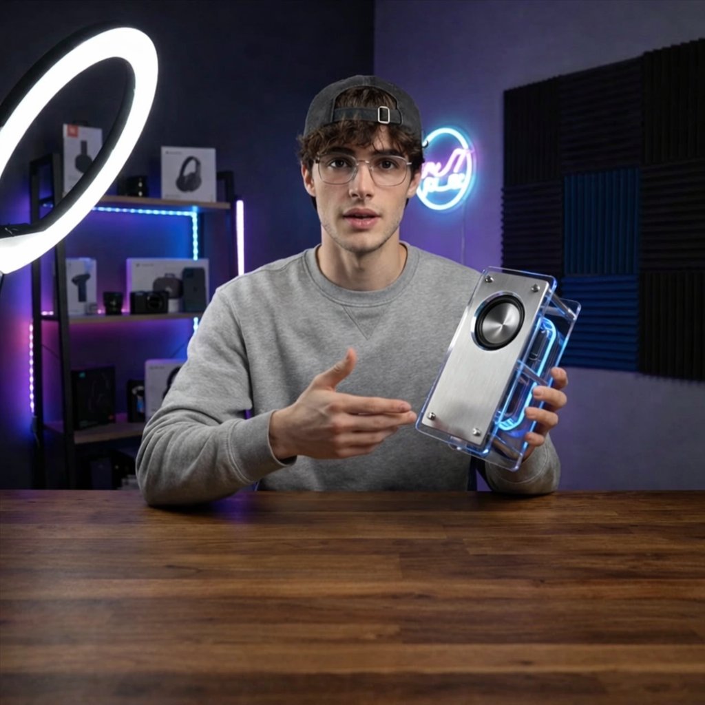 Tech YouTuber Demoing Bluetooth Speaker Video Prompt - AI Prompt ...