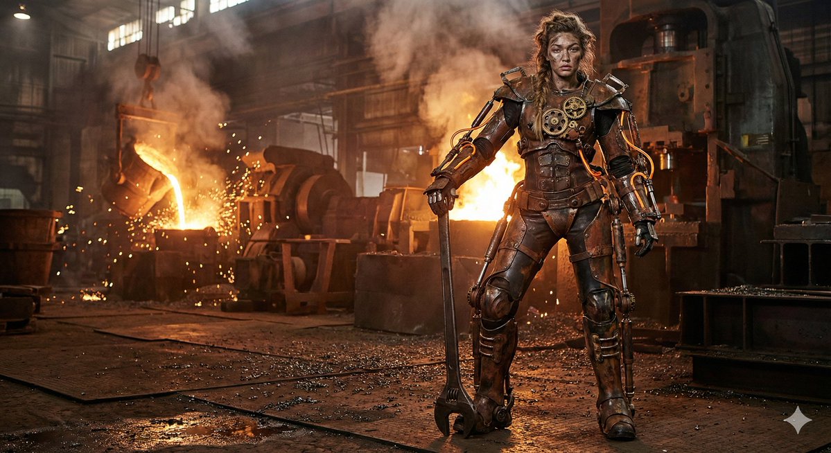 AI image generated with this prompt — Ultra-Realistic Cinematic Steampunk Sci-Fi Editorial